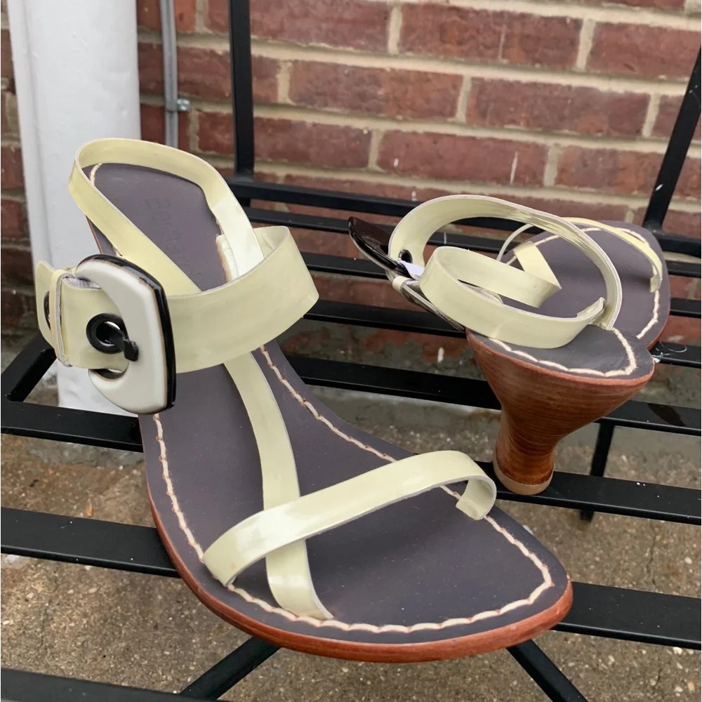 Bernardo White Leather Wedge Sandals by Vero Cuoio Sz. 12M - Picture 3 of 15